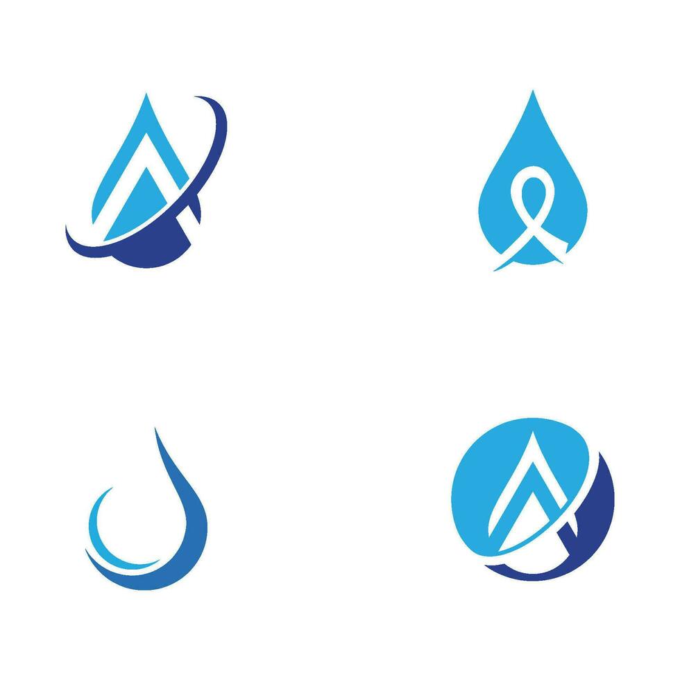 Wassertropfen-Logo-Vorlage vektor