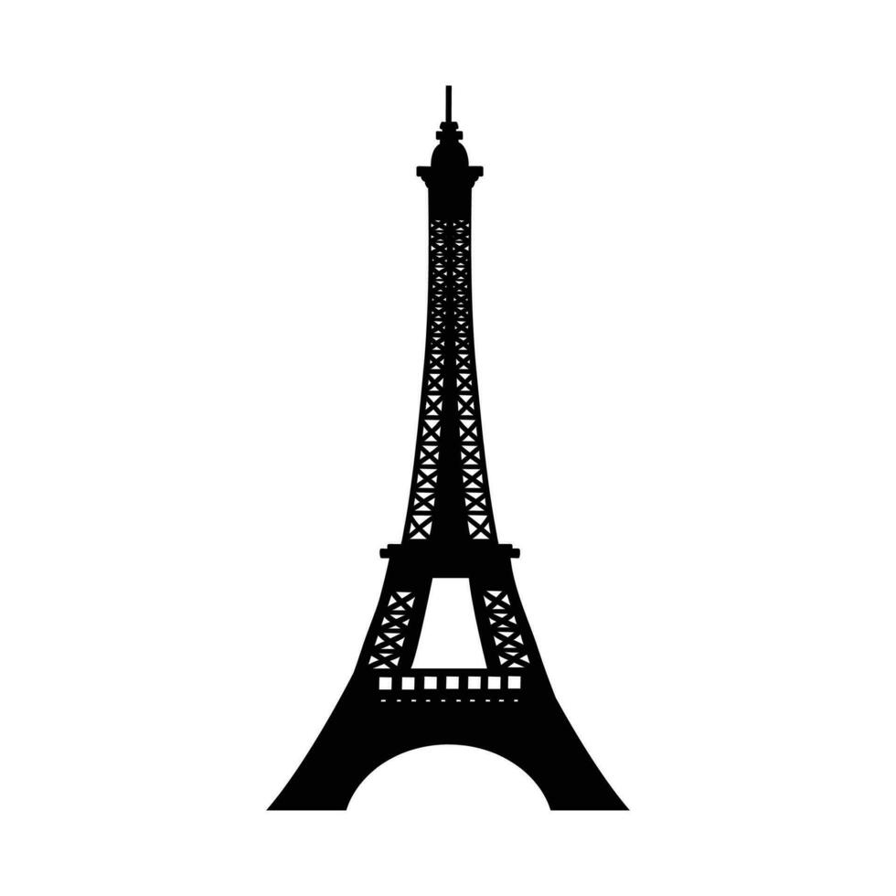 Vektor Eiffel Turm schwarz Silhouette