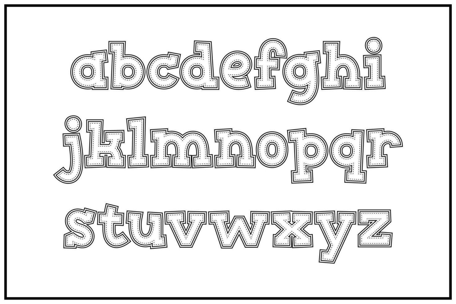 vielseitig Sammlung von Super Stich Alphabet Briefe zum verschiedene Verwendet vektor