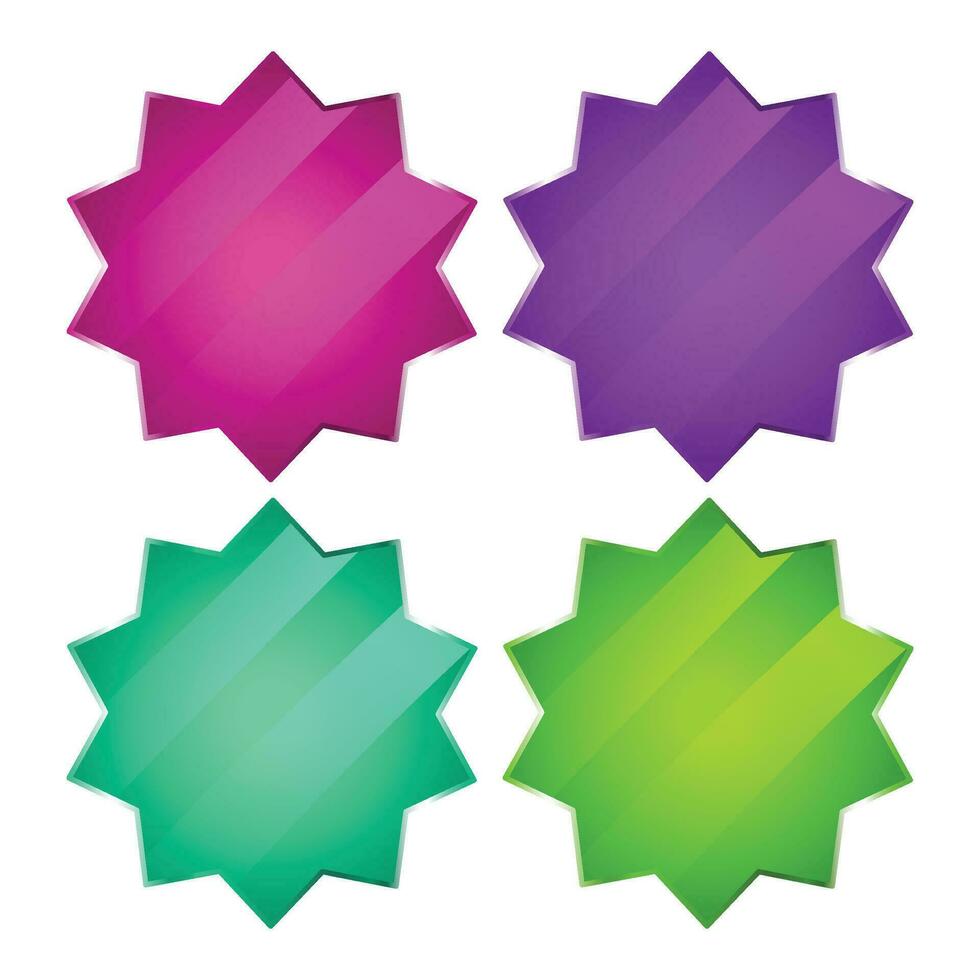 vektor färgrik Färg av Tal bubbla formad banderoller pris taggar klistermärken posters märken