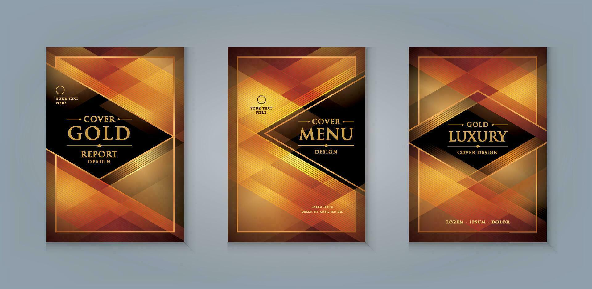 Luxus Geschäft Einladung Karte Vorlage Design. abstrakt Gold geometrisch Dreieck Hintergrund vektor