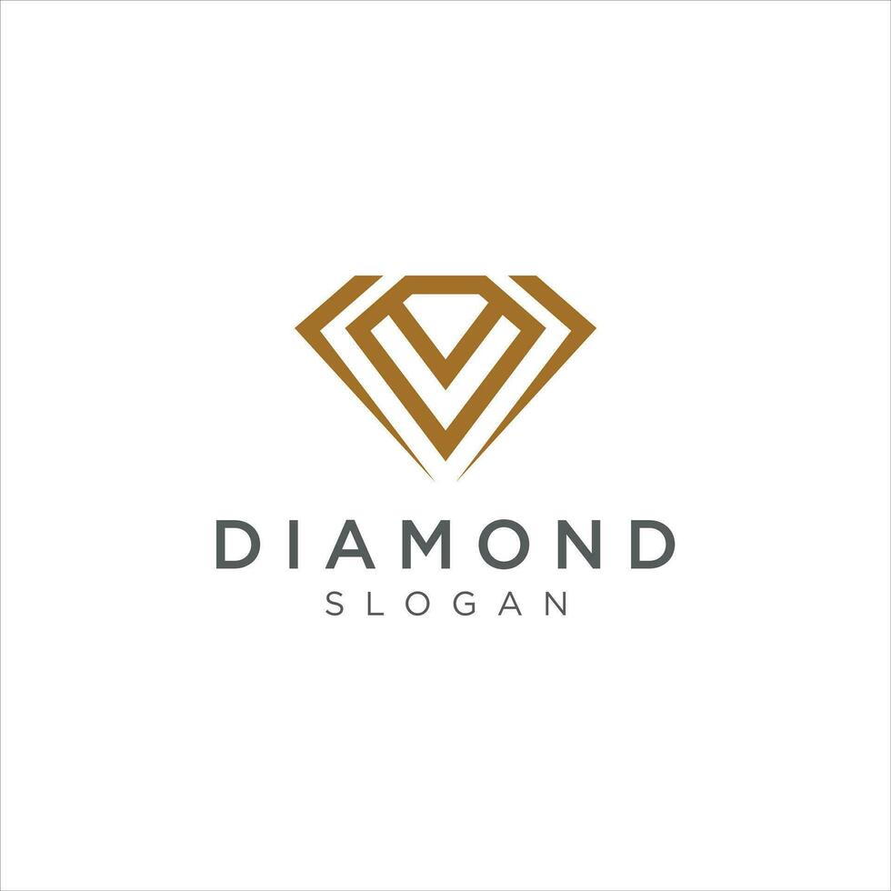 Diamant mit Gliederung Luxus Design Konzepte vektor