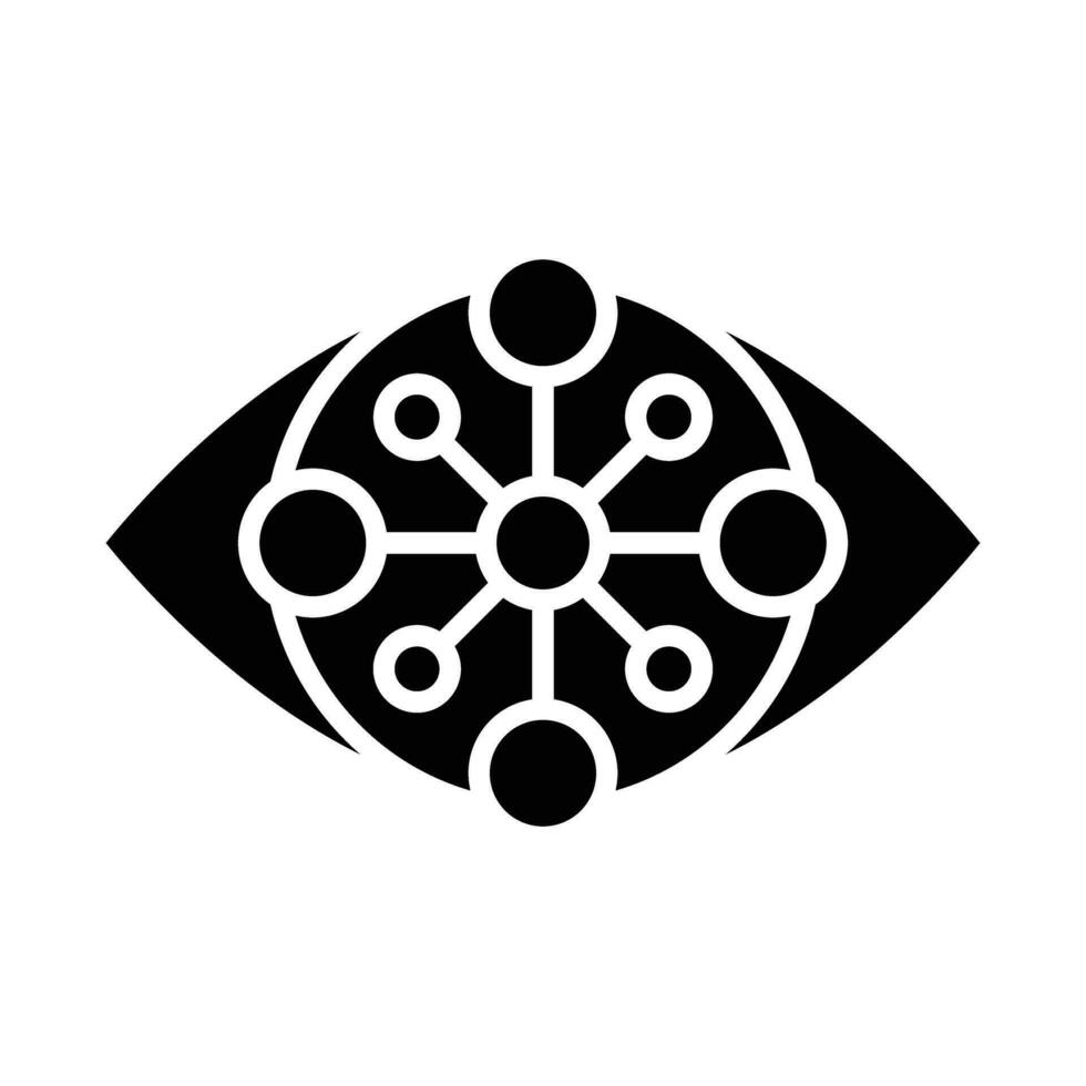 Auge Vektor Glyphe Symbol zum persönlich und kommerziell verwenden.