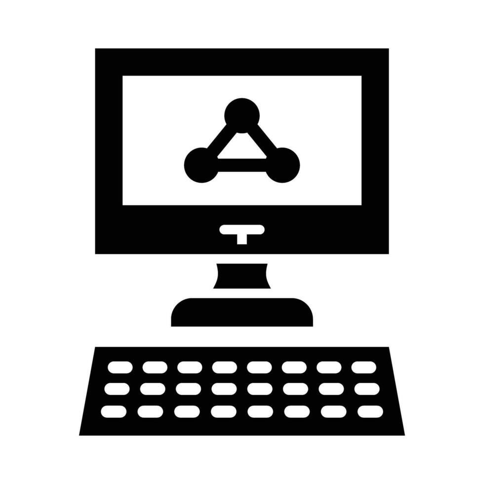 Computer Vektor Glyphe Symbol zum persönlich und kommerziell verwenden.
