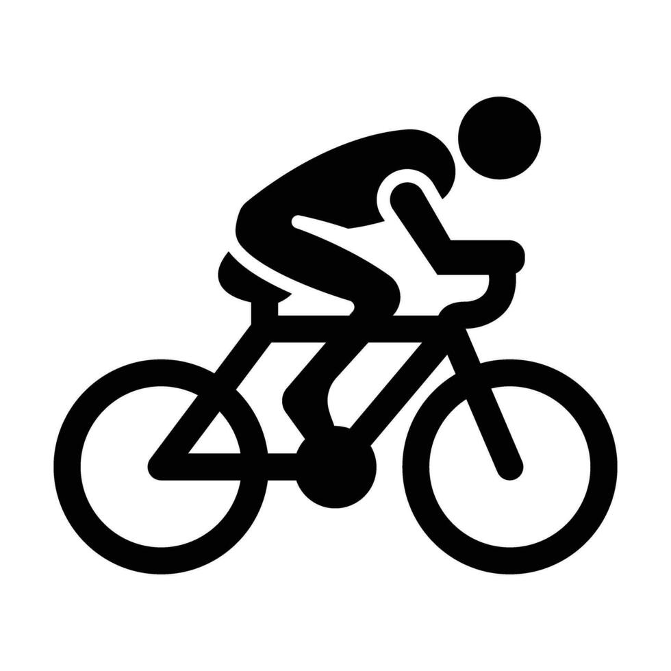Radfahren Vektor Glyphe Symbol zum persönlich und kommerziell verwenden.