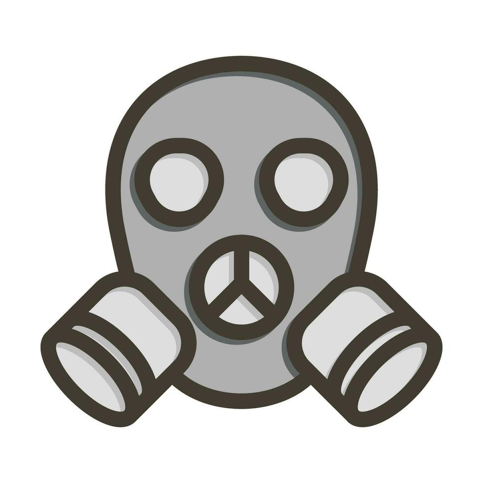 gas mask vektor tjock linje fylld färger ikon för personlig och kommersiell använda sig av.