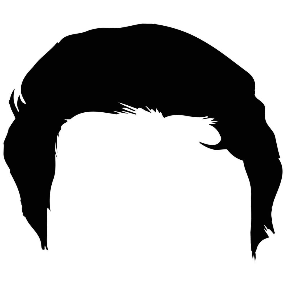 männlich schwarz Haarschnitt Stil Neu vektor