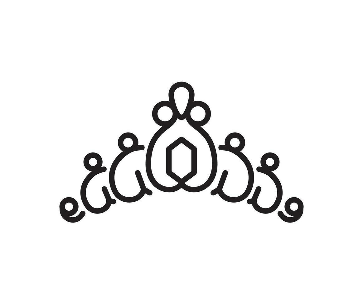 tiara ikon eller kunglig diadem. vektor symbol för webb design isolerat på vit bakgrund.