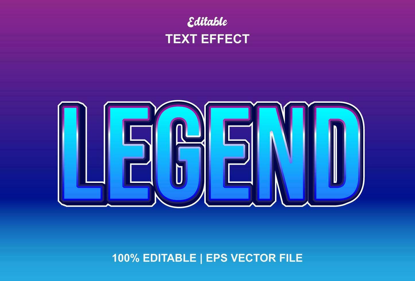 Legende Text bewirken mit Blau Farbe Grafik Stil und editierbar. vektor