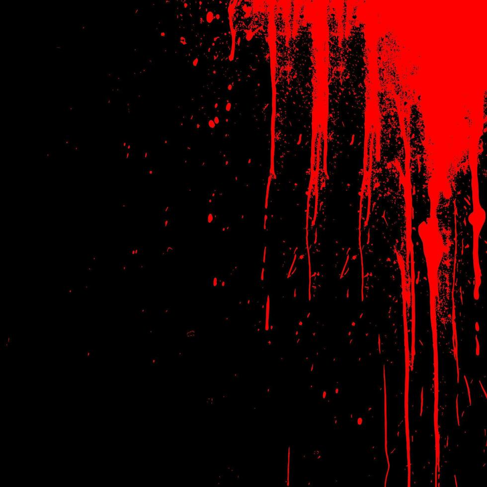 röd blod stänka ner på en svart bakgrund vektor