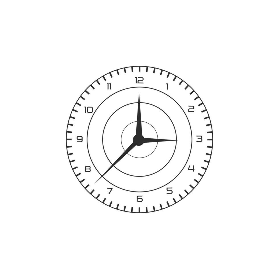 realistisch Kreis geformt analog Uhr vektor