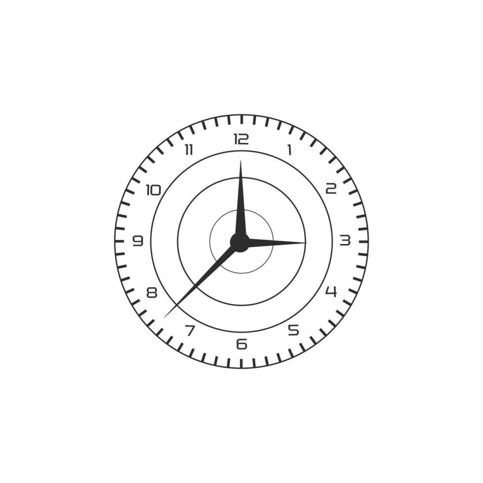 realistisk cirkel formad analog klocka vektor