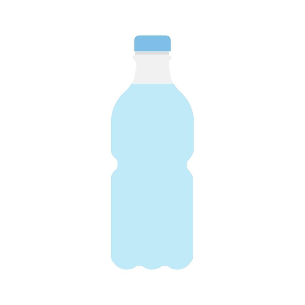 Flasche von Wasser Symbol eben Stil Illustration isoliert auf Weiß Hintergrund vektor
