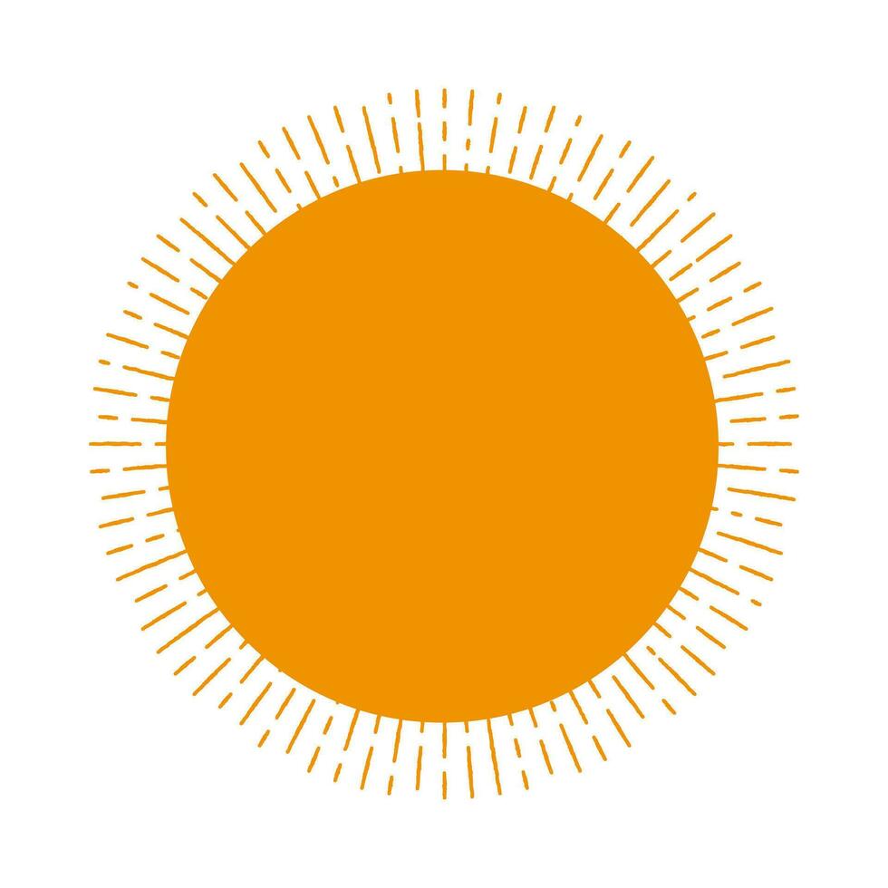 Sunburst Symbol. Boho Sonne mit Strahlen vektor