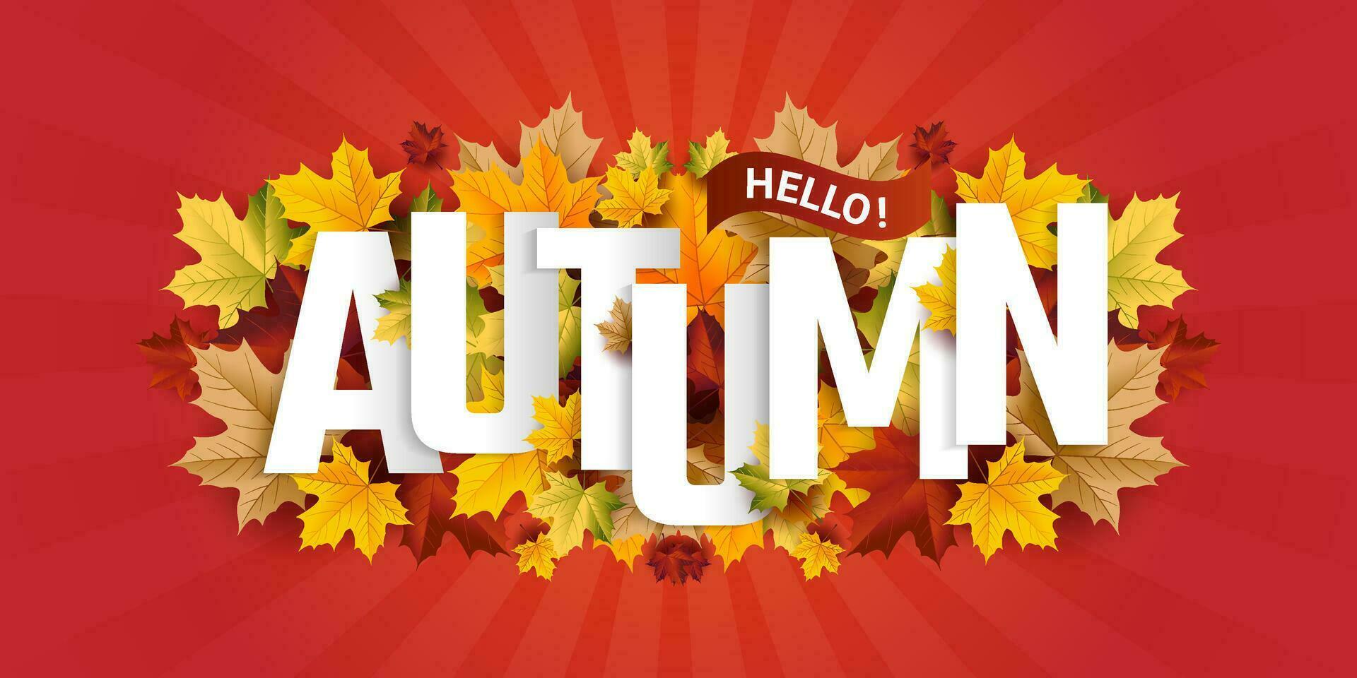 Herbst Hintergrund Gruß, einstellen von abstrakt Hintergründe mit Ahorn Blatt, Herbst Verkauf, Banner, Poster, Startseite Design Vorlagen, Sozial Medien Hintergrund Geschichten, glücklich fallen ihr 2023 vektor