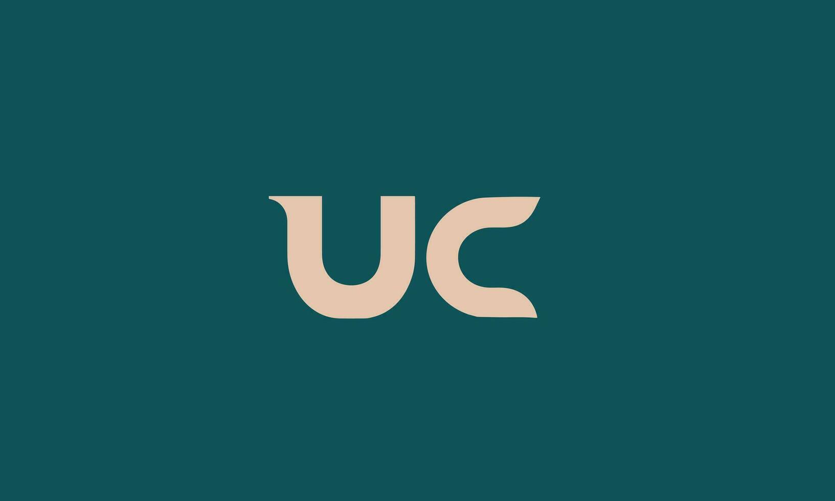 alfabet uc eller cu första brev varumärke monogram logotyp vektor