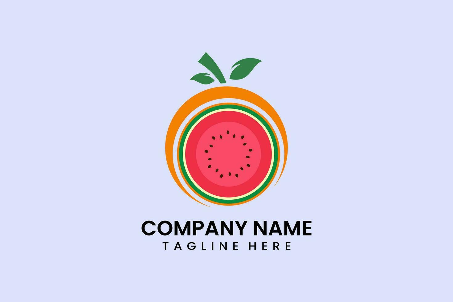 eben Obst Wassermelone Symbol Symbol Logo Vorlage vektor