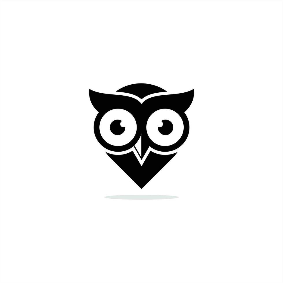 Uggla logotyp design ikon vektor