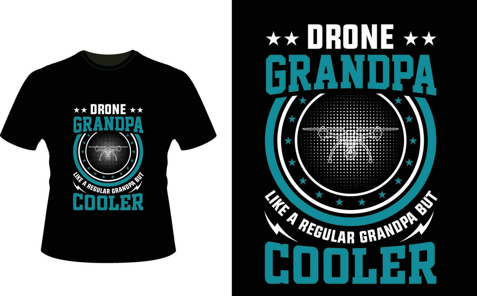 Drohne Opa mögen ein regulär Opa aber Kühler oder Großvater T-Shirt Design oder Großvater Tag t Hemd Design vektor
