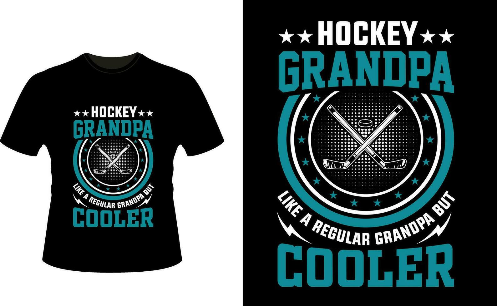 hockey morfar tycka om en regelbunden morfar men kylare eller farfar tshirt design eller farfar dag t skjorta design vektor