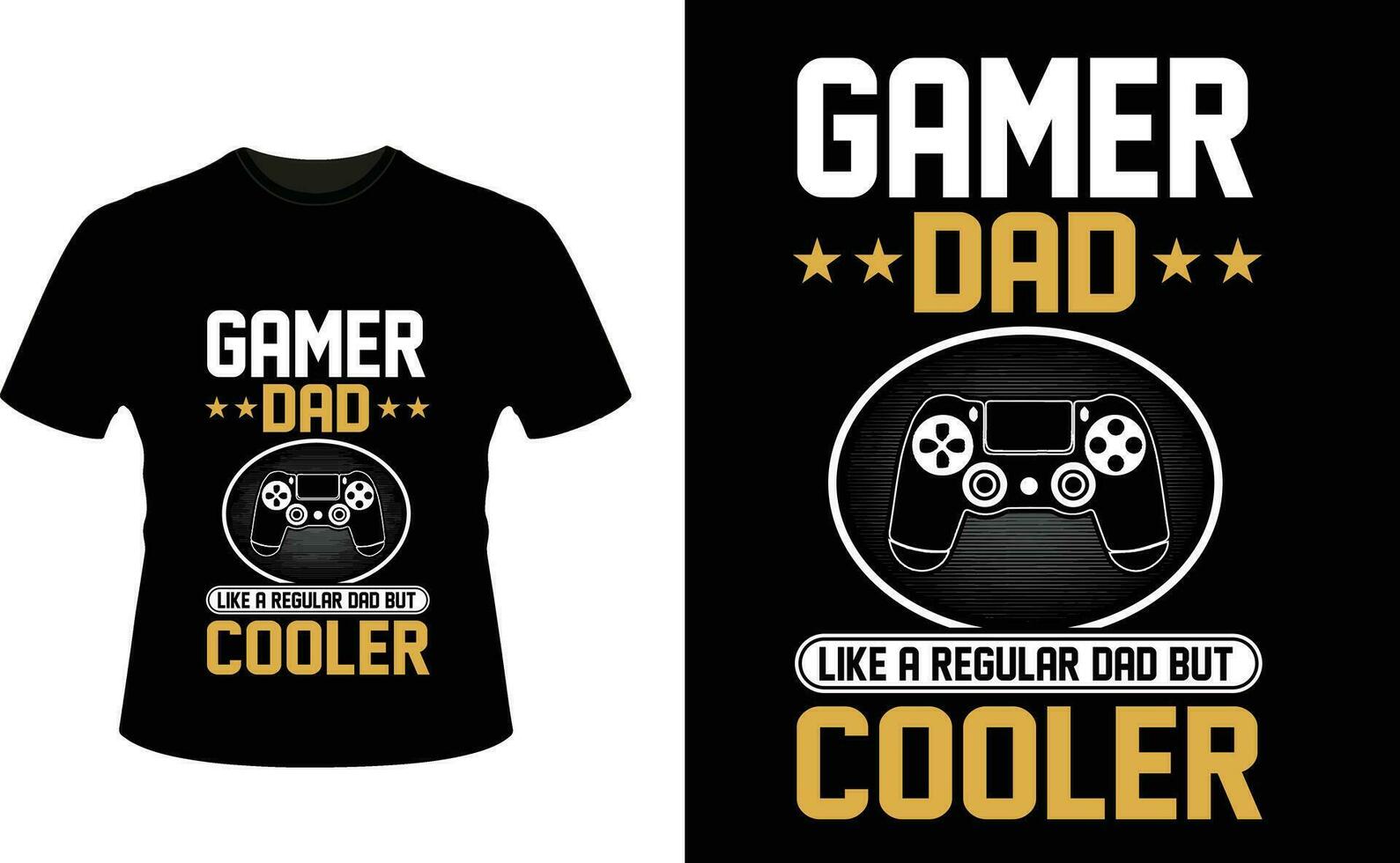 gamer pappa tycka om en regelbunden pappa men kylare eller pappa pappa tshirt design eller far dag t skjorta design vektor