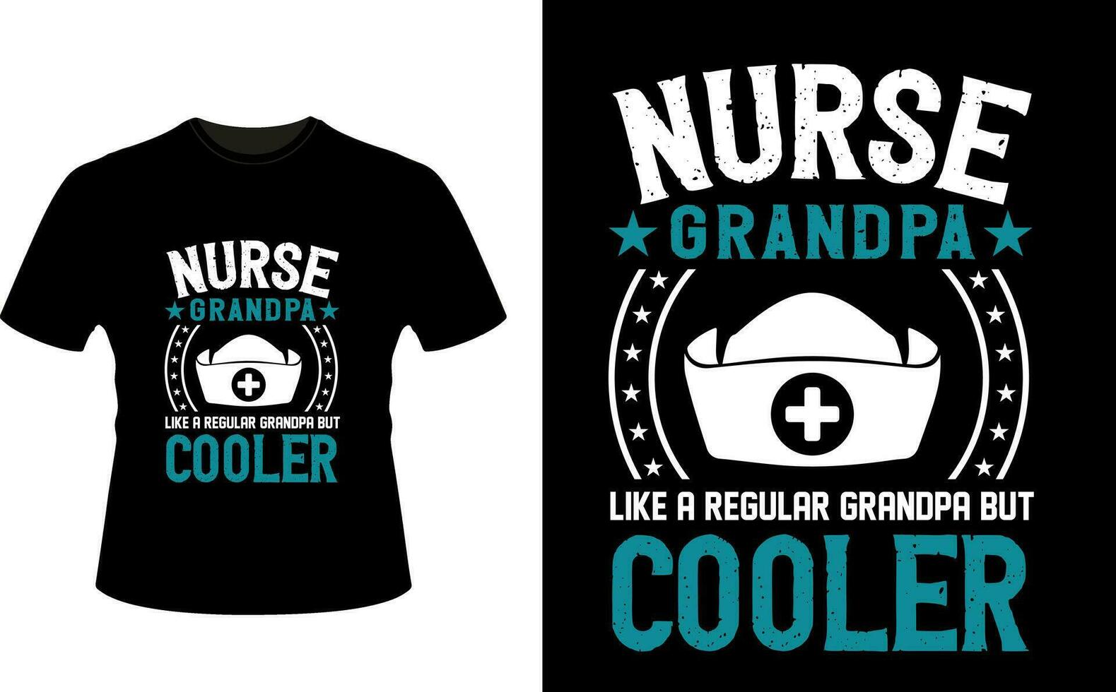 sjuksköterska morfar tycka om en regelbunden morfar men kylare eller farfar tshirt design eller farfar dag t skjorta design vektor