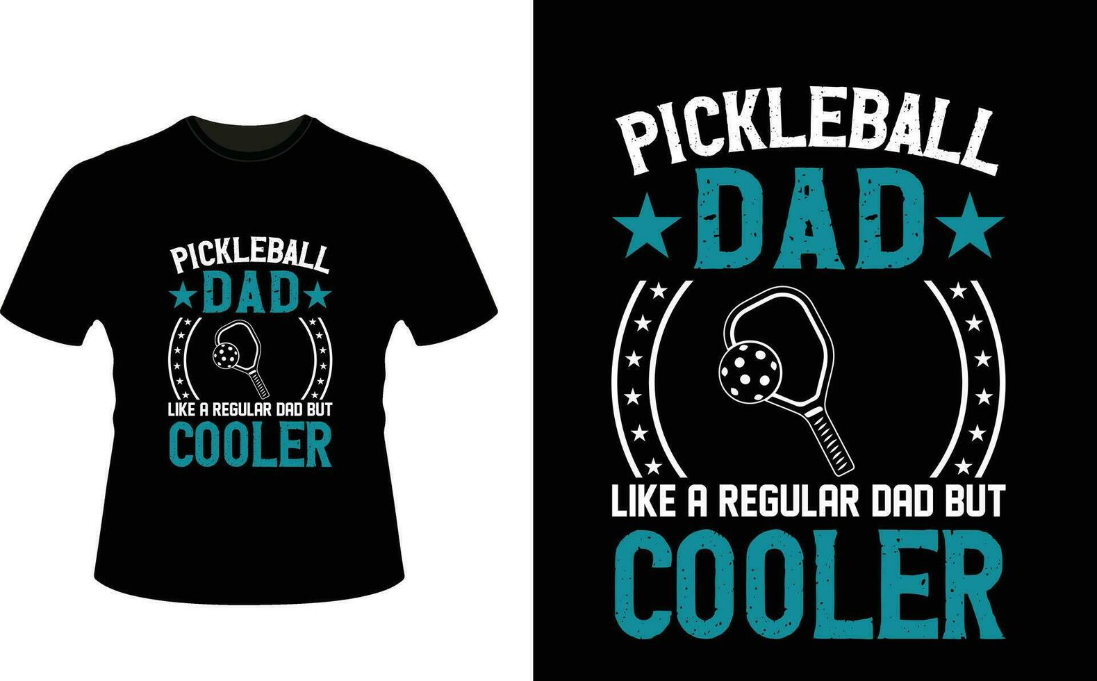 pickleball pappa tycka om en regelbunden pappa men kylare eller pappa pappa tshirt design eller far dag t skjorta design vektor