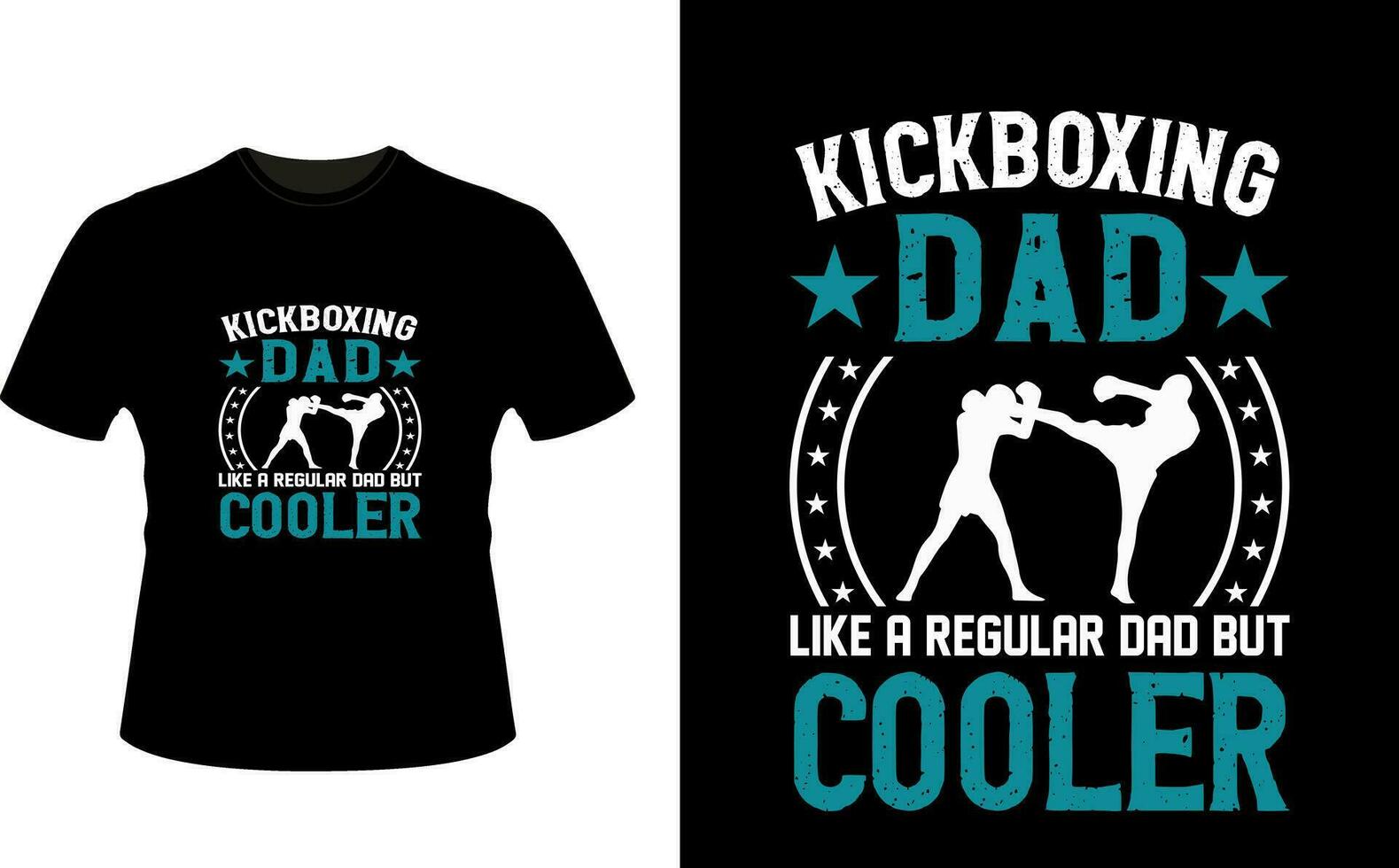 kickboxning pappa tycka om en regelbunden pappa men kylare eller pappa pappa tshirt design eller far dag t skjorta design vektor