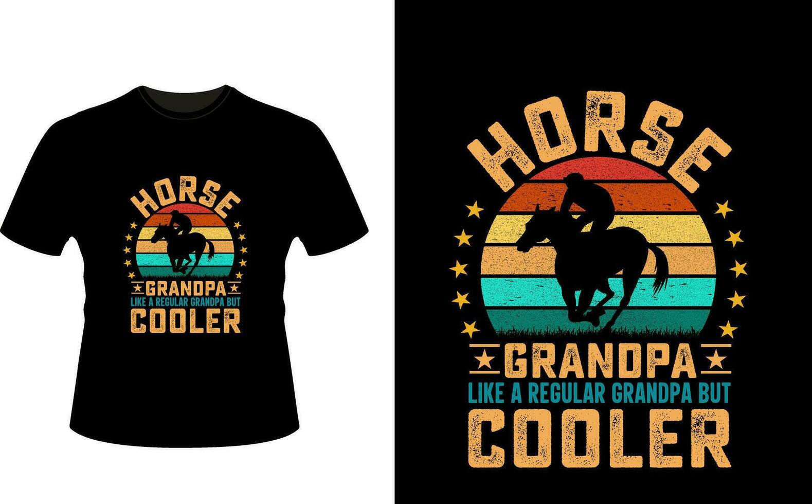 Pferd Opa mögen ein regulär Opa aber Kühler oder Großvater T-Shirt Design oder Großvater Tag t Hemd Design vektor