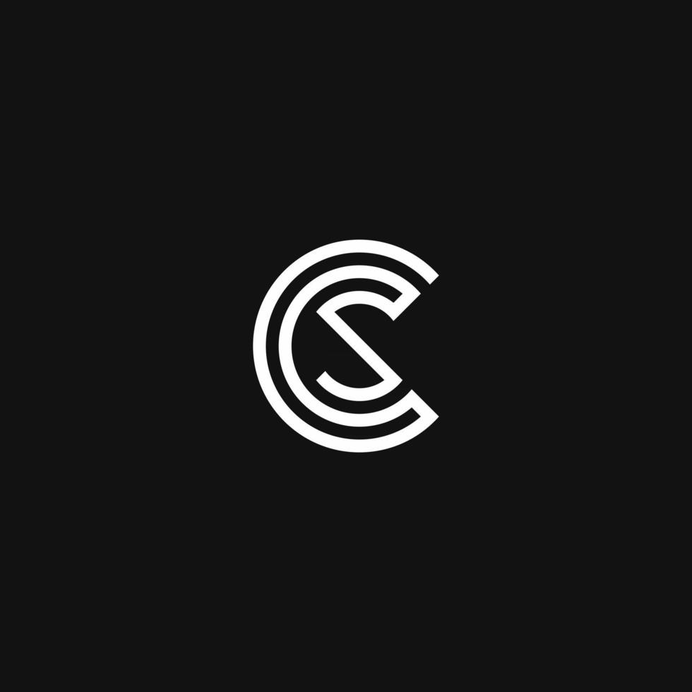 cs logotyp monogram modern designmall vektor