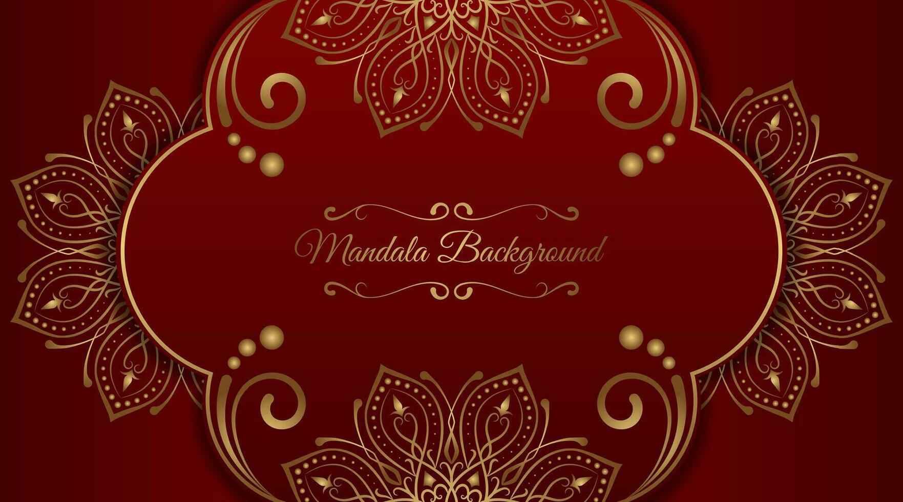 Luxus Mandala Hintergrund, rot und Gold, Design Vektor