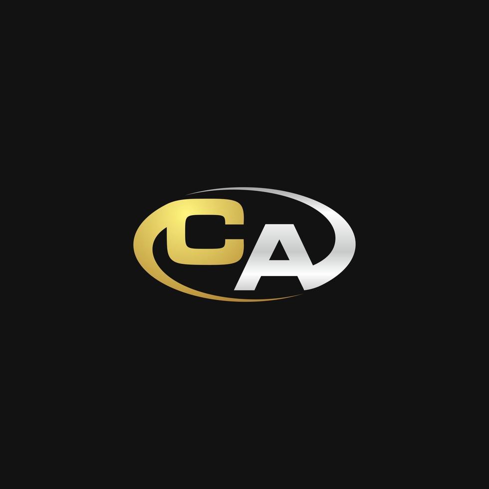 ca Logo Monogramm moderne Designvorlage vektor