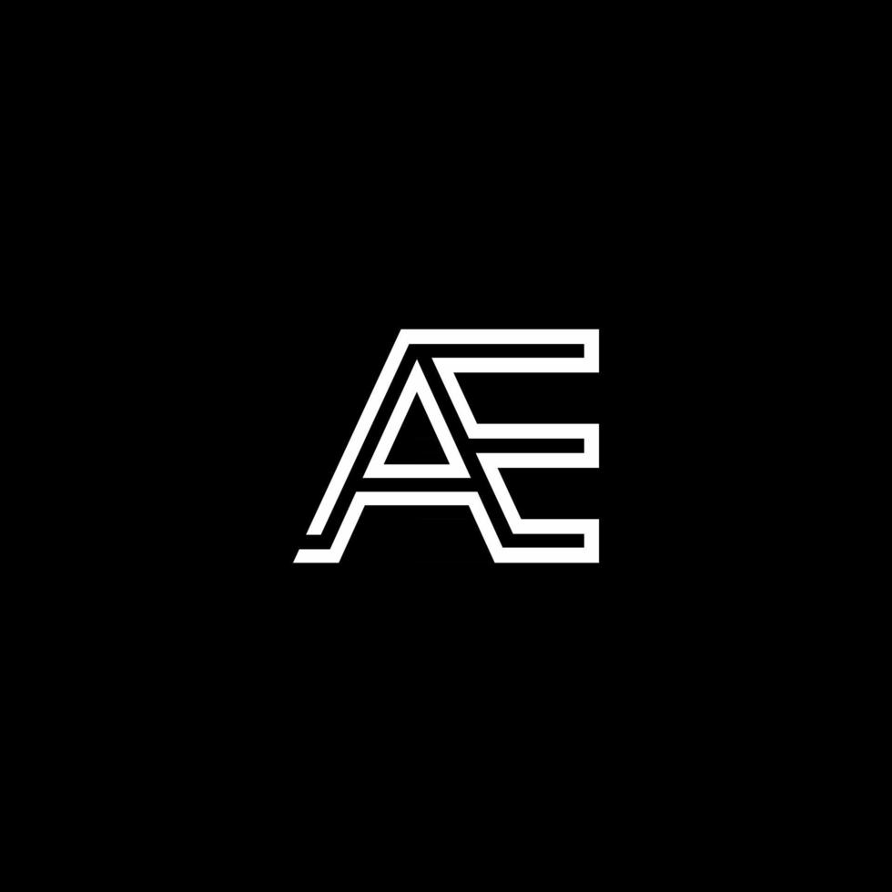 ae Monogramm Anfangsbuchstaben Design moderne Vorlage vektor