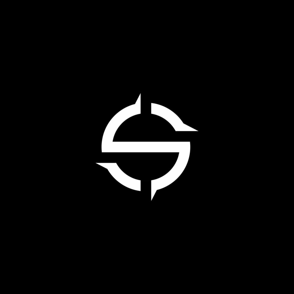 s Logo Monogramm moderne Designvorlage vektor