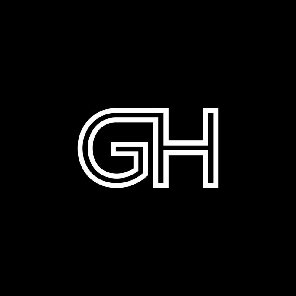 gh monogram initial bokstavsdesign modern mall vektor