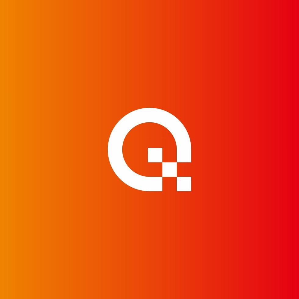 q logotyp monogram modern designmall vektor