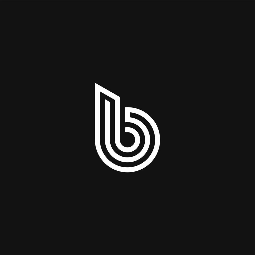 b logotyp monogram modern designmall vektor