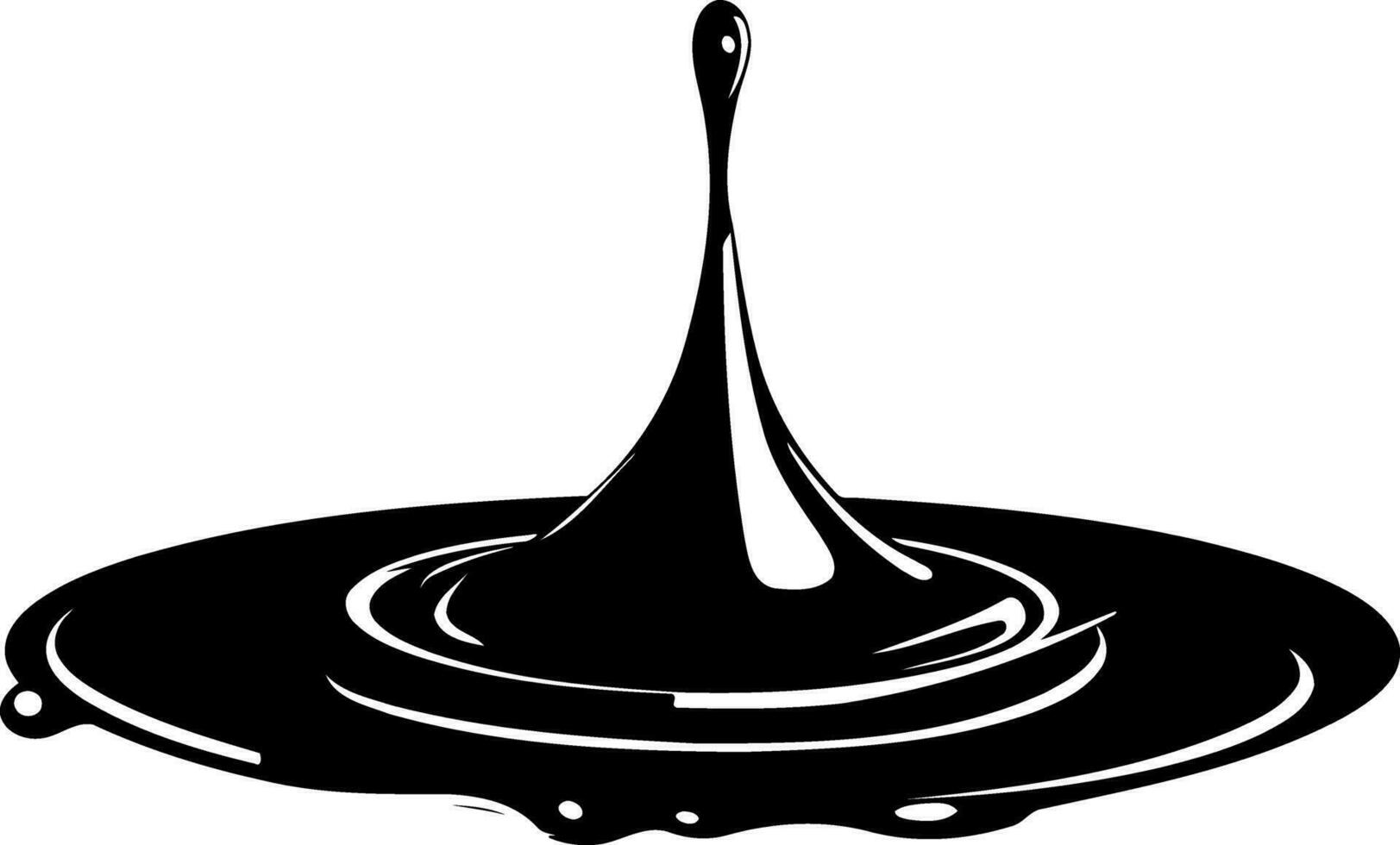 Wasser fallen schwarz und Weiß vektor