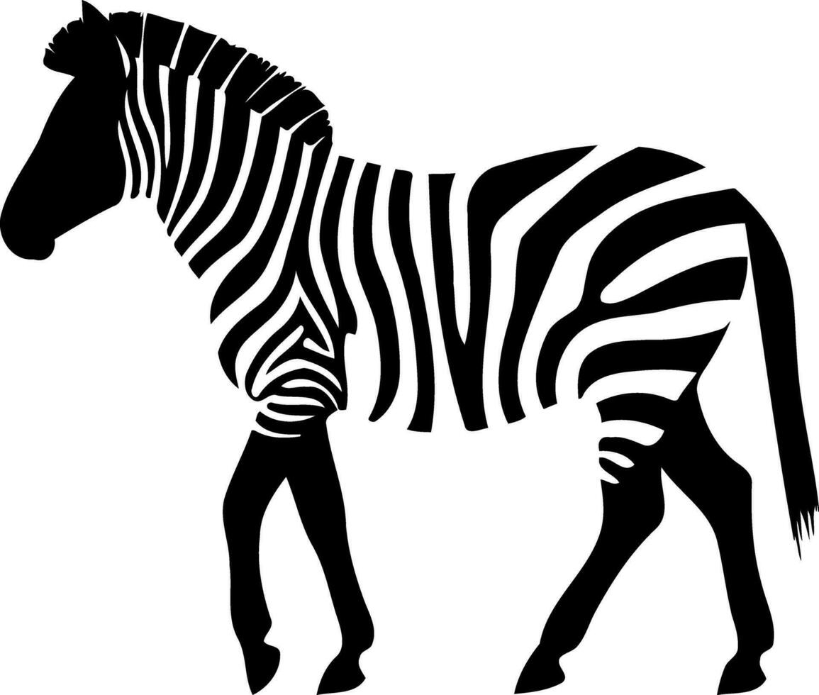 djur- däggdjur vild häst- zebra vektor