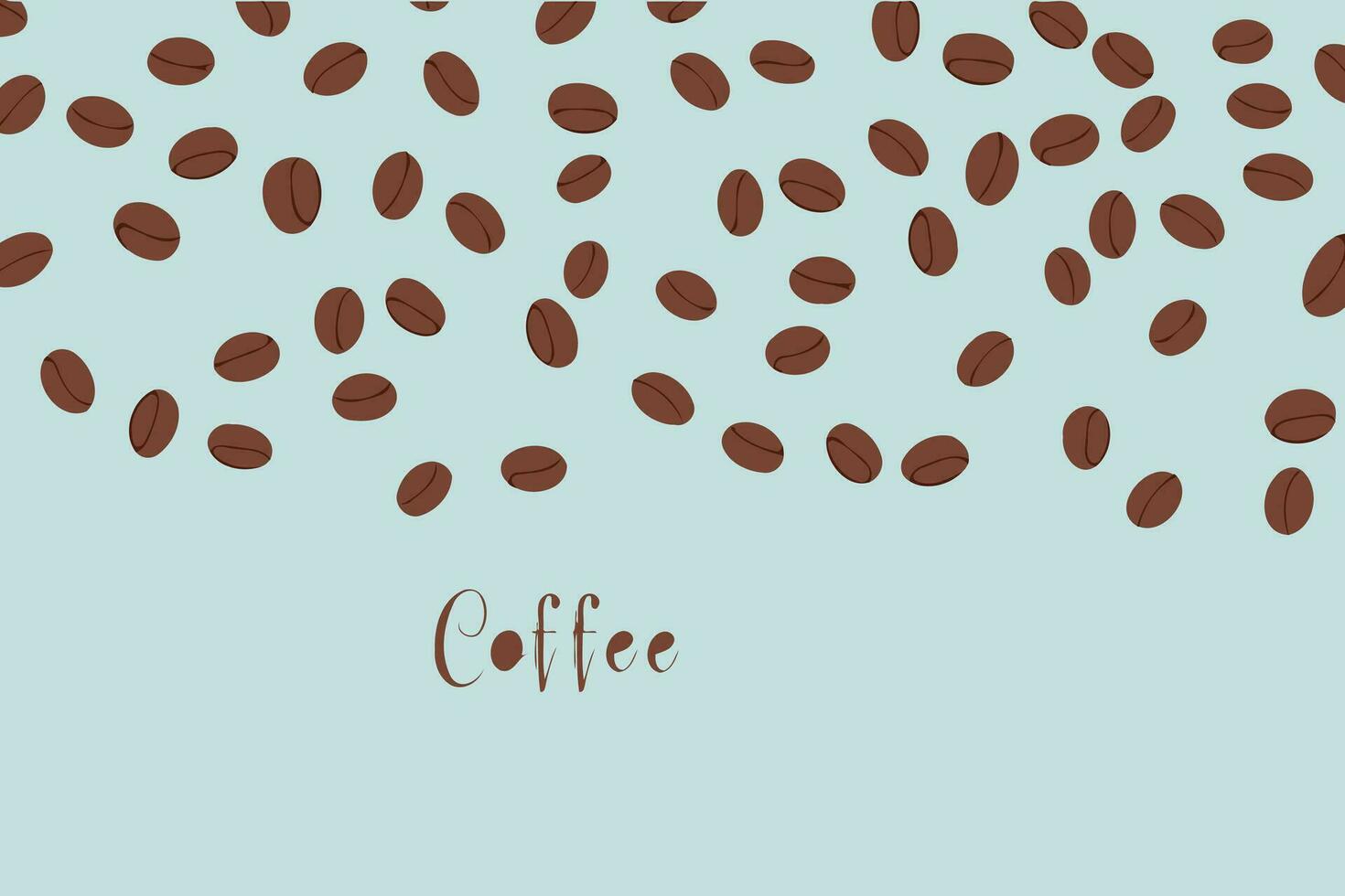 bakgrund med kaffe bönor vektor
