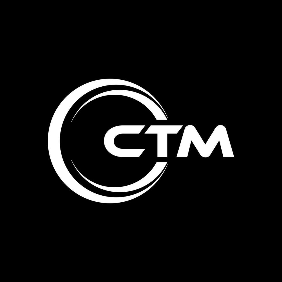 ctm logotyp design, inspiration för en unik identitet. modern elegans och kreativ design. vattenmärke din Framgång med de slående detta logotyp. vektor