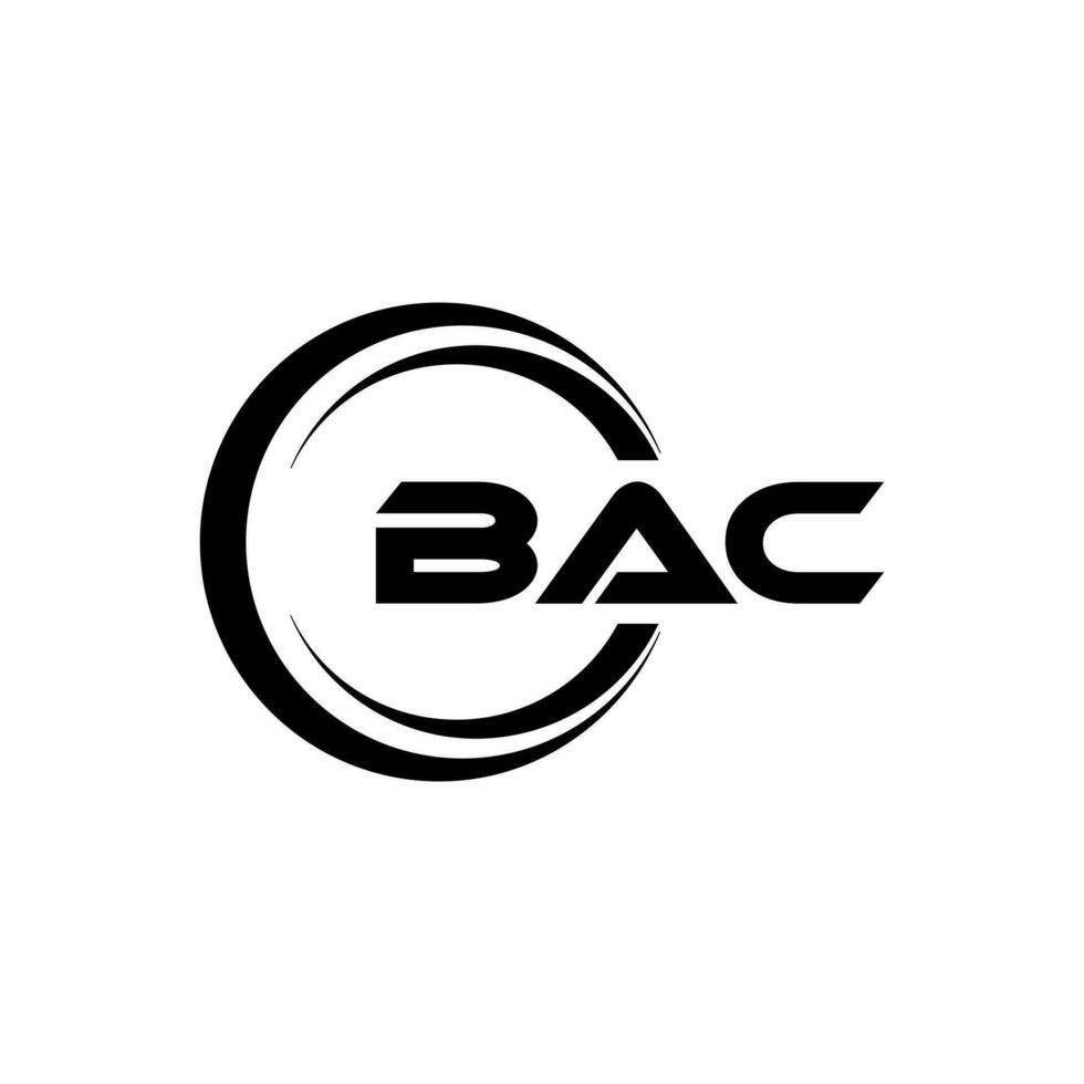 bac Logo Design, Inspiration zum ein einzigartig Identität. modern Eleganz und kreativ Design. Wasserzeichen Ihre Erfolg mit das auffällig diese Logo. vektor