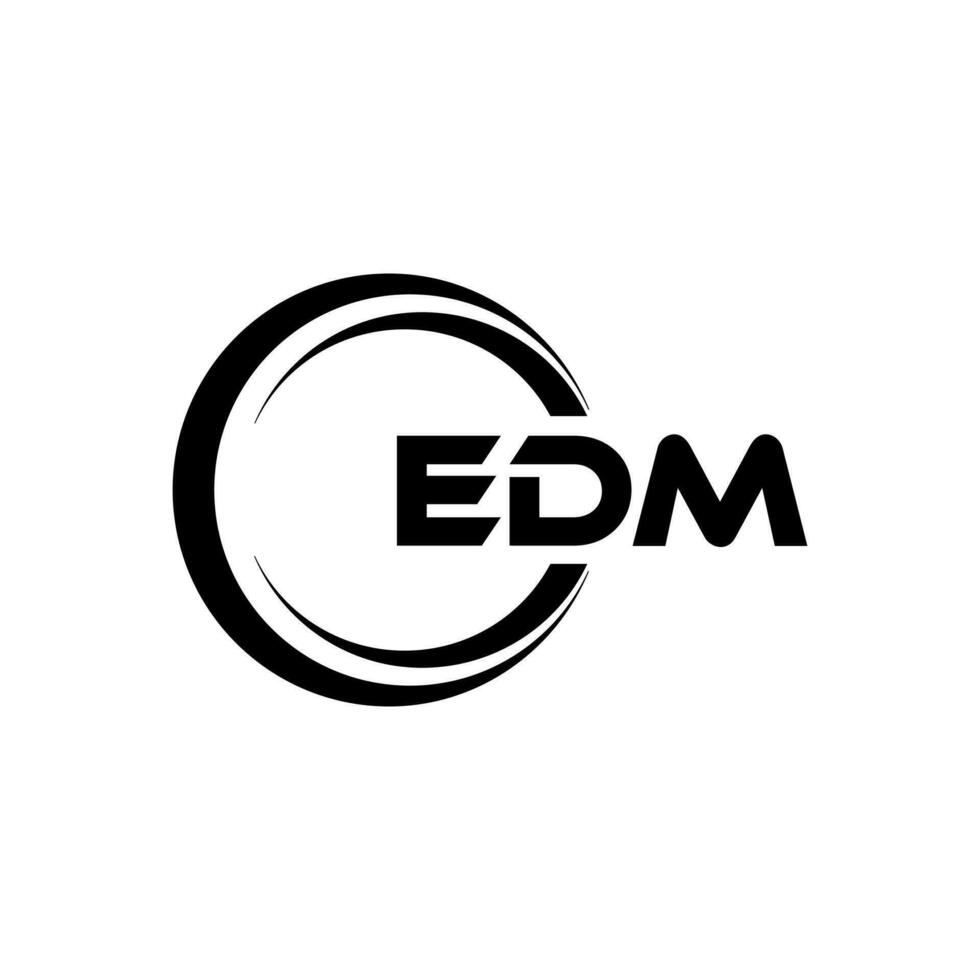 EDM logotyp design, inspiration för en unik identitet. modern elegans och kreativ design. vattenmärke din Framgång med de slående detta logotyp. vektor