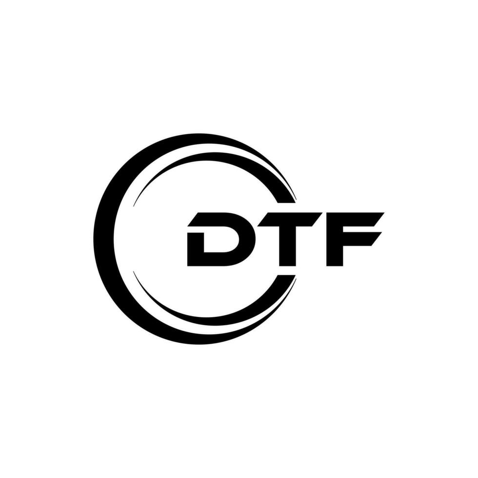 dtf logotyp design, inspiration för en unik identitet. modern elegans och kreativ design. vattenmärke din Framgång med de slående detta logotyp. vektor