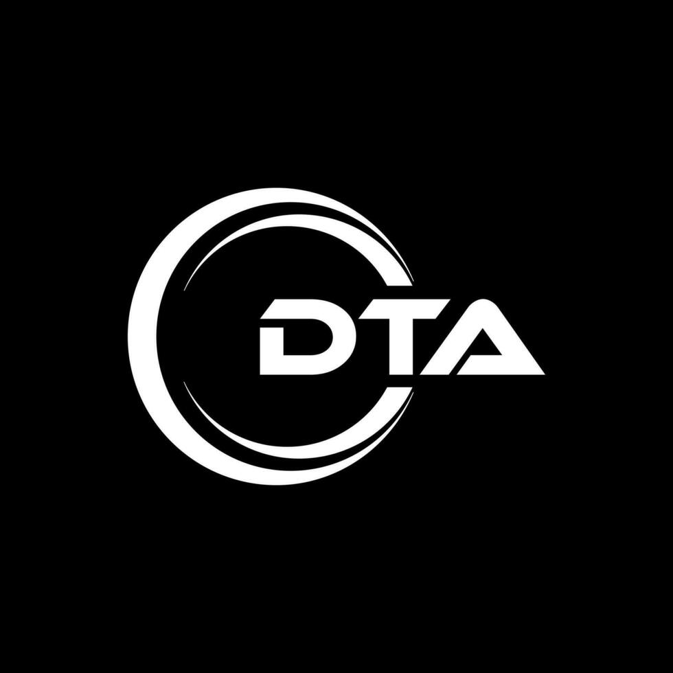 dta logotyp design, inspiration för en unik identitet. modern elegans och kreativ design. vattenmärke din Framgång med de slående detta logotyp. vektor