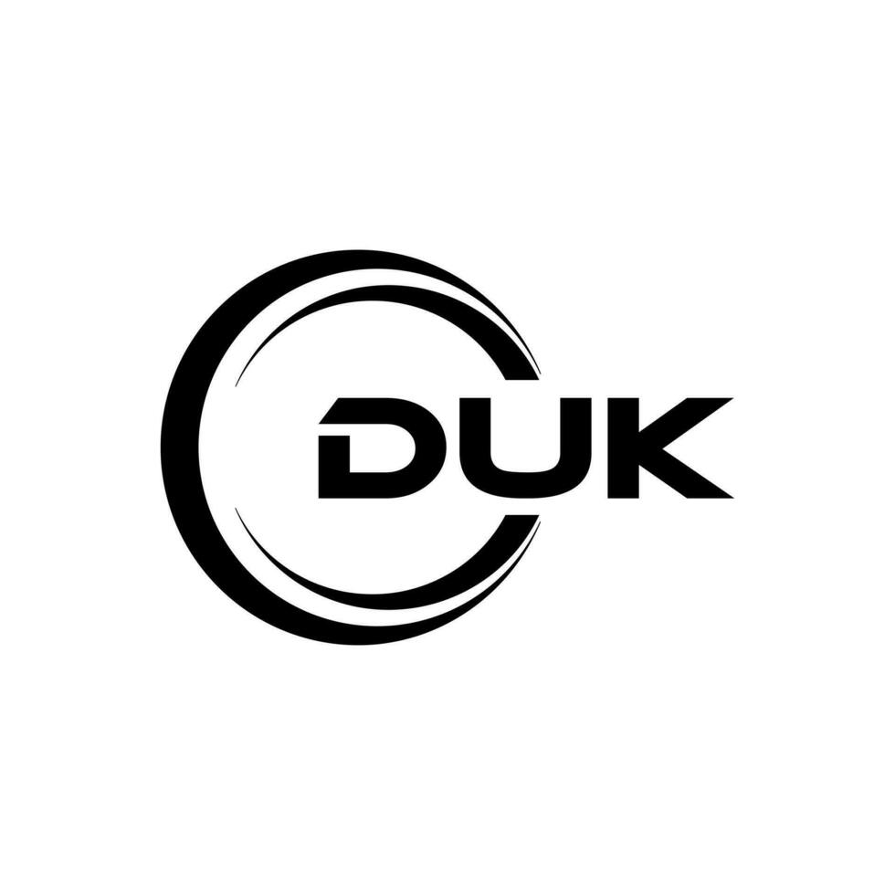duk Logo Design, Inspiration zum ein einzigartig Identität. modern Eleganz und kreativ Design. Wasserzeichen Ihre Erfolg mit das auffällig diese Logo. vektor