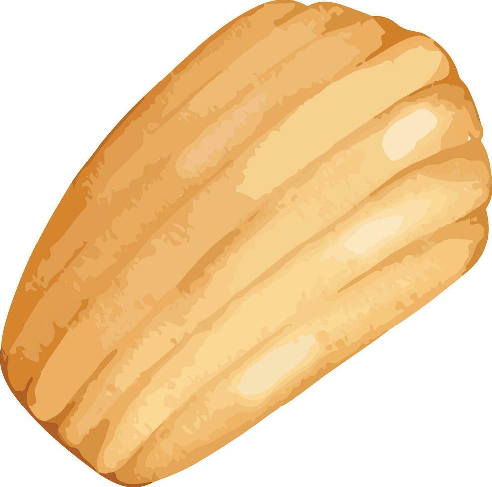 Butter Madeleine Hand gezeichnet Aquarell Illustration isoliert Element vektor