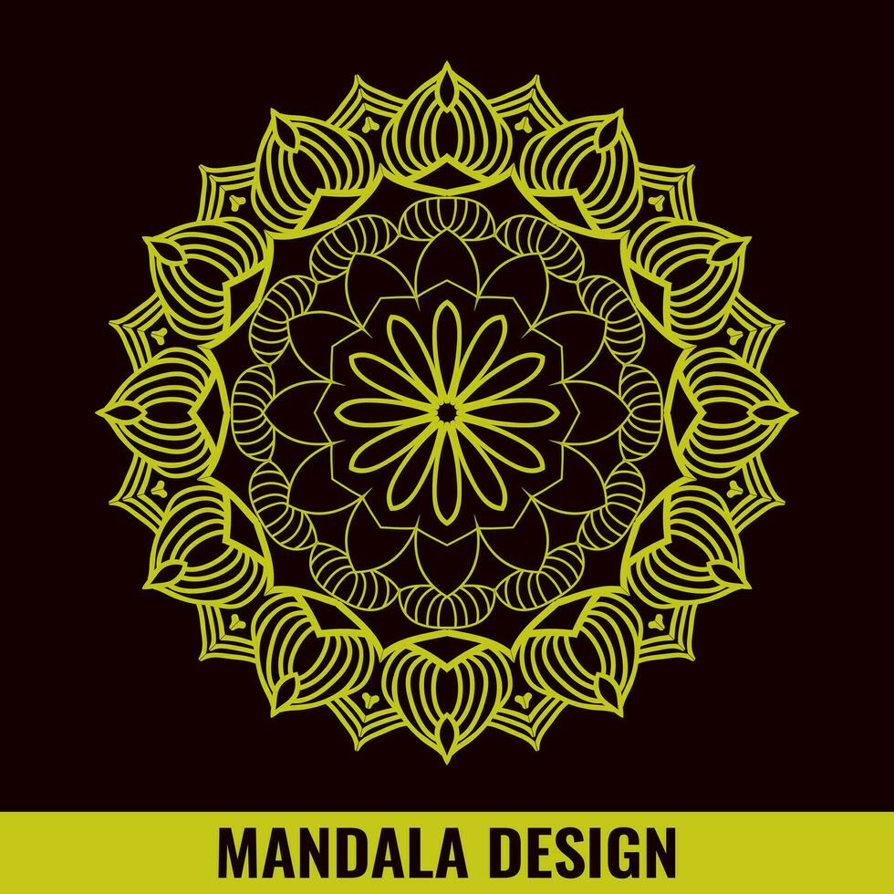 dekorativ Gradient Farbe Zier ethnisch Elemente Mandala Muster Hintergrund Design Profi Vektor. vektor