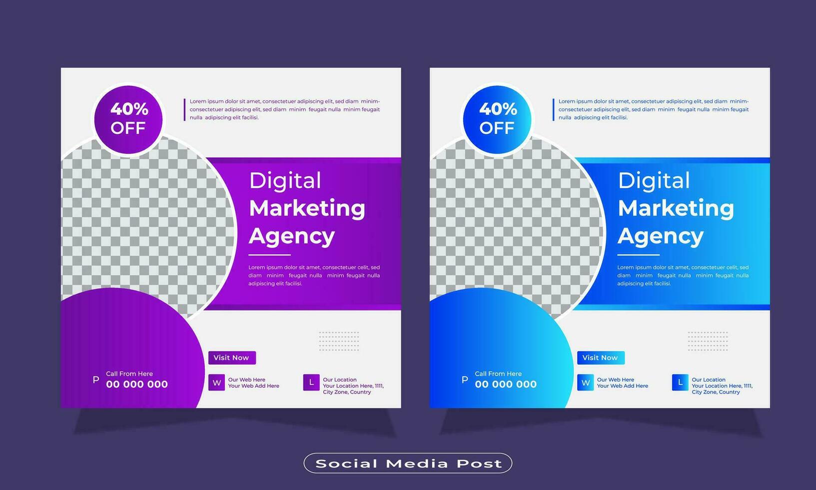 Digital Marketing Sozial Medien Post korporativ Geschäft Flyer Design. Beförderung Platz instagram Banner Profi Vektor