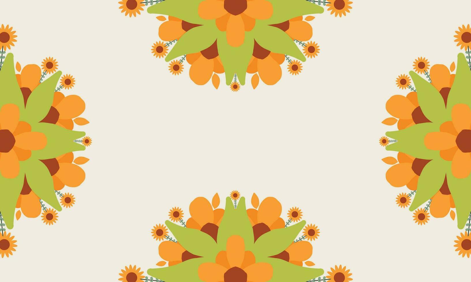schön Blume und Blumen- Ornament Hintergrund mit Kopieren Raum vektor